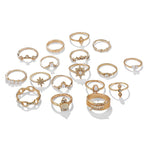 Luxury Clear Crystal Stone wedding Ring Sets